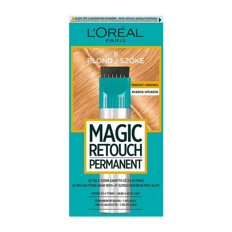 L&#039;Oréal Paris Magic Retouch Permanent Боя за коса за жени 18 ml Нюанс 8 Blond