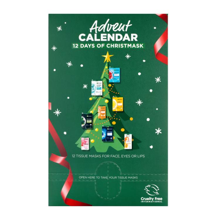 Garnier Advent Calendar 12 Days Of Christmask Подаръчен комплект маска за лице 12 бр