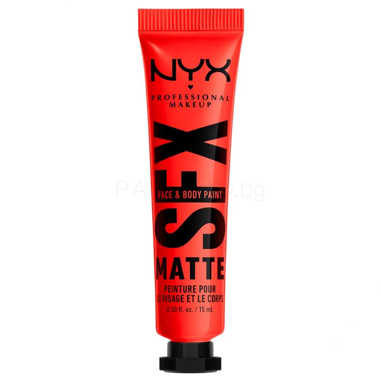 NYX Professional Makeup SFX Face And Body Paint Matte Фон дьо тен за жени 15 ml Нюанс 02 Fired Up