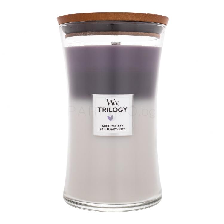 WoodWick Trilogy Amethyst Sky Ароматна свещ 610 g