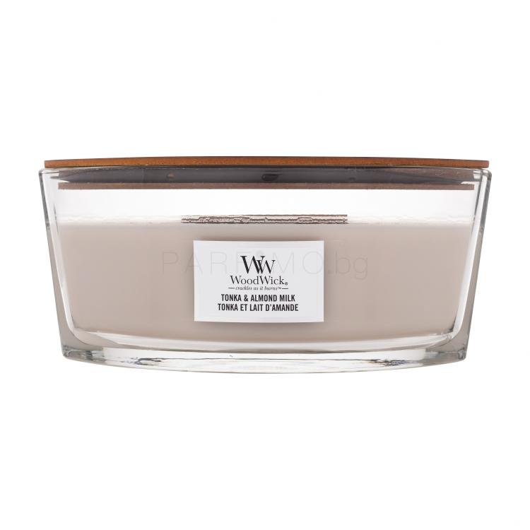 WoodWick Tonka &amp; Almond Milk Ароматна свещ 453,6 g