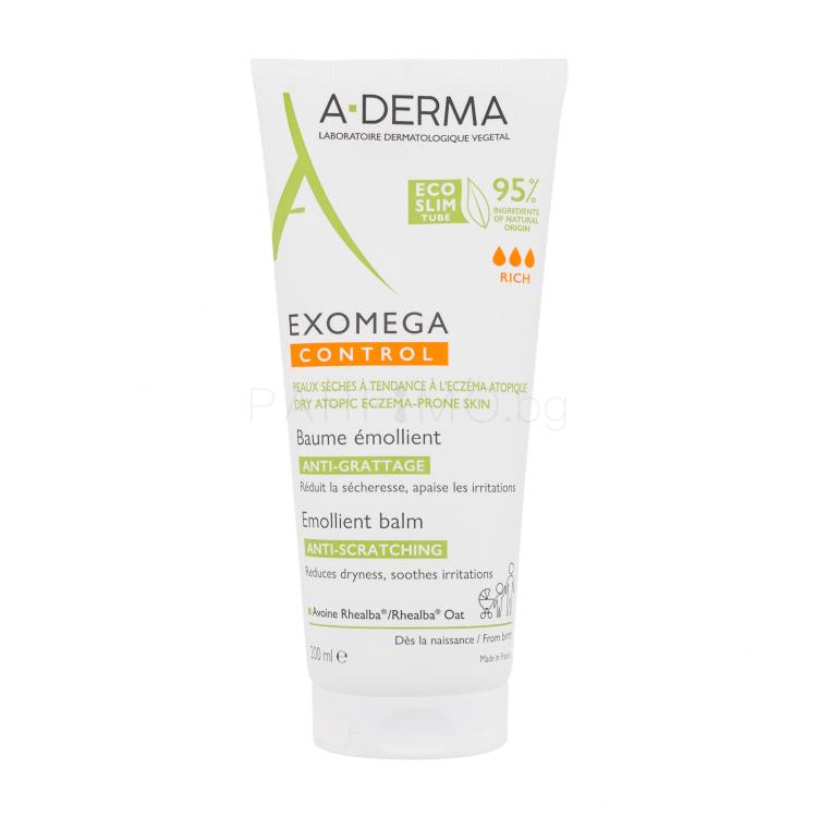 A-Derma Exomega Control Rich Emollient Balm Балсам за тяло 200 ml