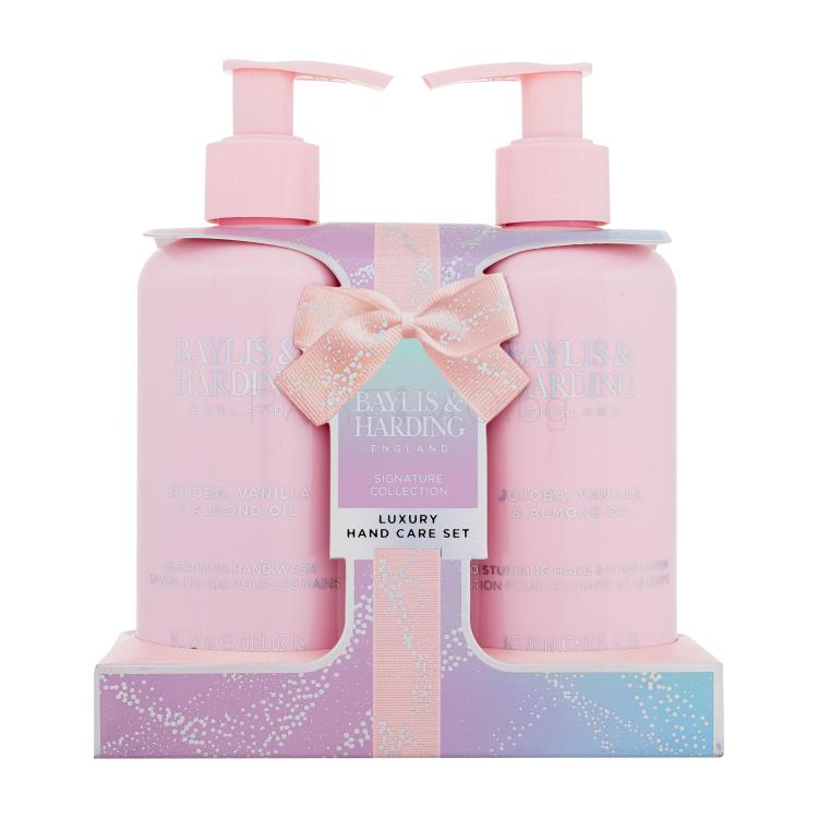 Baylis &amp; Harding Jojoba, Vanilla &amp; Almond Oil Signature Collection Luxury Hand Care Set Подаръчен комплект лосион за тяло Jojoba, Vanilla &amp; Almond Oil 300 ml + сапун за ръце Jojoba, Vanilla &amp; Almond Oil 300 ml