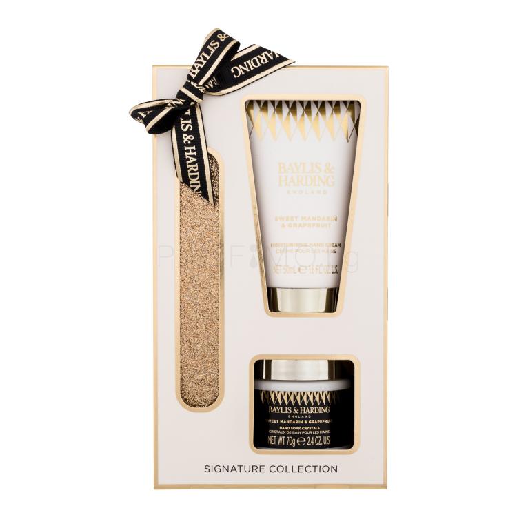 Baylis &amp; Harding Sweet Mandarin &amp; Grapefruit Signature Collection Set Подаръчен комплект крем за ръце Sweet Mandarin &amp; Grapefruit 50 ml + соли за вана Sweet Mandarin &amp; Grapefruit 70 g + пила за нокти