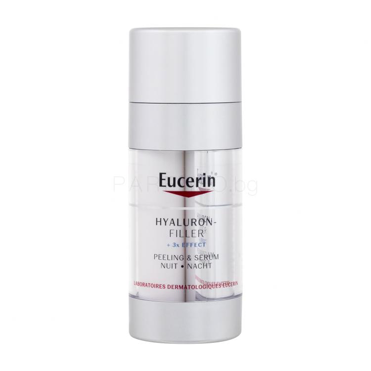 Eucerin Hyaluron-Filler + 3x Effect Night Peeling &amp; Serum Серум за лице за жени 30 ml