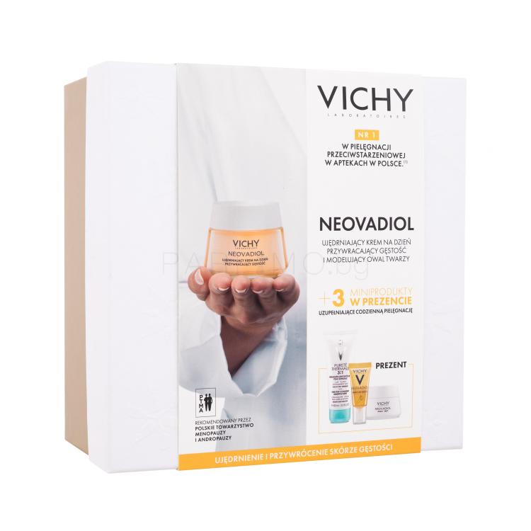 Vichy Neovadiol Peri-Menopause Подаръчен комплект дневен крем за лице Neovadiol Peri-Menopause Day Cream 50 ml + нощен крем за лице Neovadiol Peri-Menopause Night Cream 15 ml + серум за лице Neovadiol Meno 5 Bi-Serum 5 ml + почистваща емулсия 3v1 Pureté Thermale One Step Cleanser 100 ml