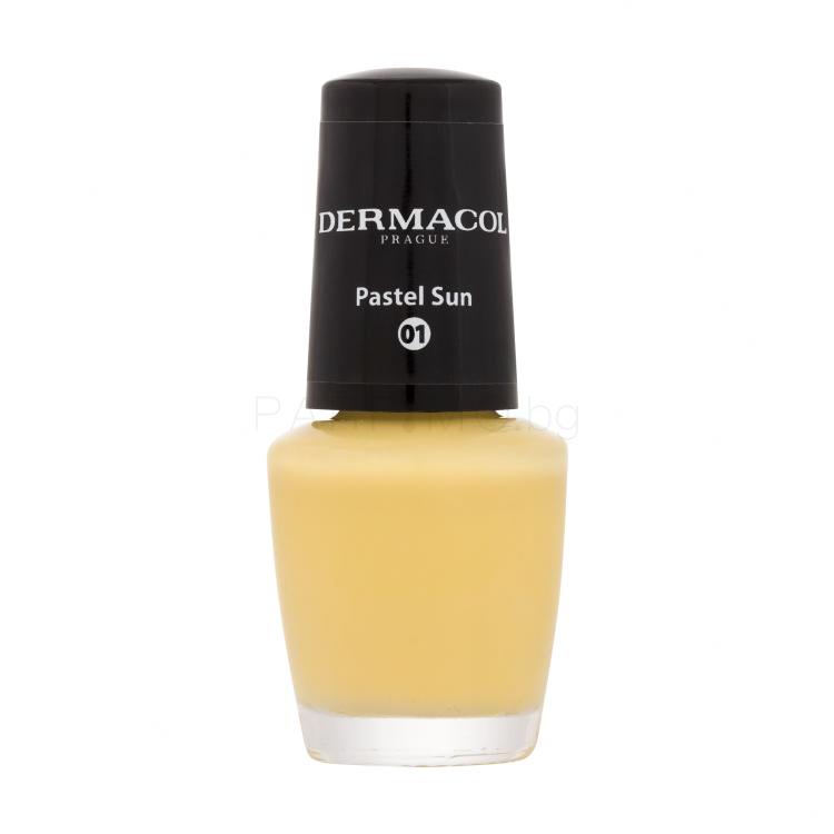 Dermacol Mini Pastel Лак за нокти за жени 5 ml Нюанс 01 Pastel Sun