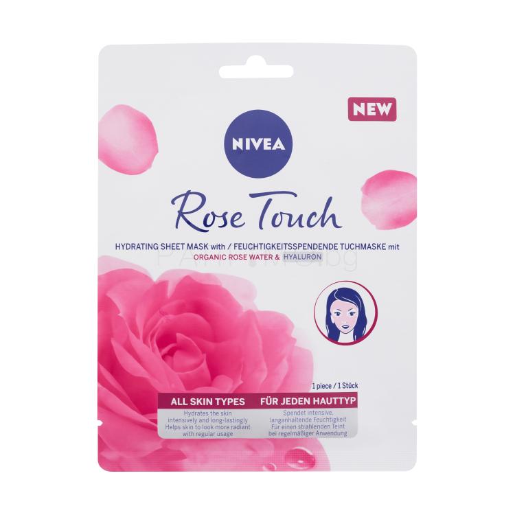 Nivea Rose Touch Hydrating Sheet Mask Маска за лице за жени 1 бр