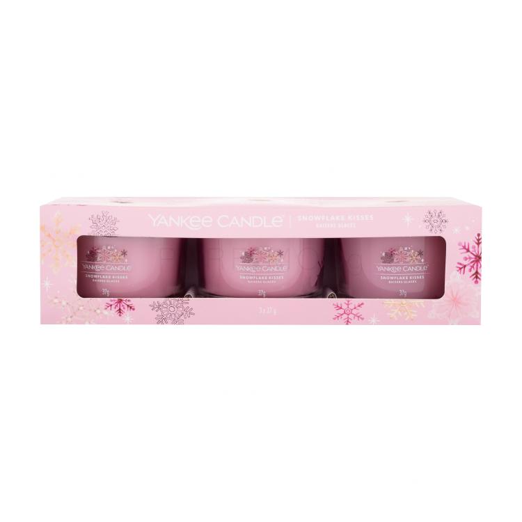 Yankee Candle Snowflake Kisses Подаръчен комплект ароматна свещ 3 x 37 g