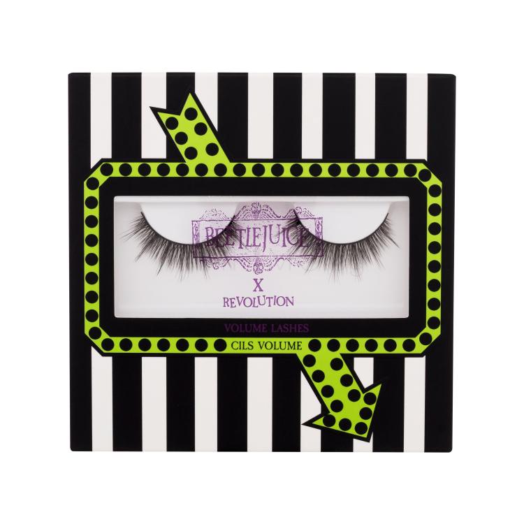 Makeup Revolution London Beetlejuice Volume Lashes Изкуствени мигли за жени 1 бр Нюанс Black