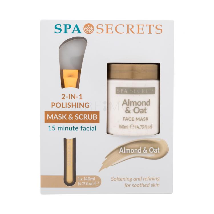 Xpel Spa Secrets Almond &amp; Oat 2-in-1 Polishing Face Mask Подаръчен комплект маска за лице Spa Secrets Almond &amp; Oat 140 ml + апликатор