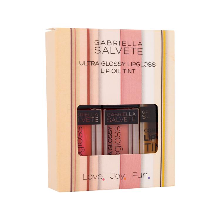 Gabriella Salvete Ultra Glossy Lipgloss &amp; Lip Oil Set Подаръчен комплект гланц за устни Ultra Glossy Lipgloss 4 ml 03 + гланц за устни Ultra Glossy Lipgloss 4 ml 04 + масло за устни Comfort Lip Oil Tint 2,7 ml 02