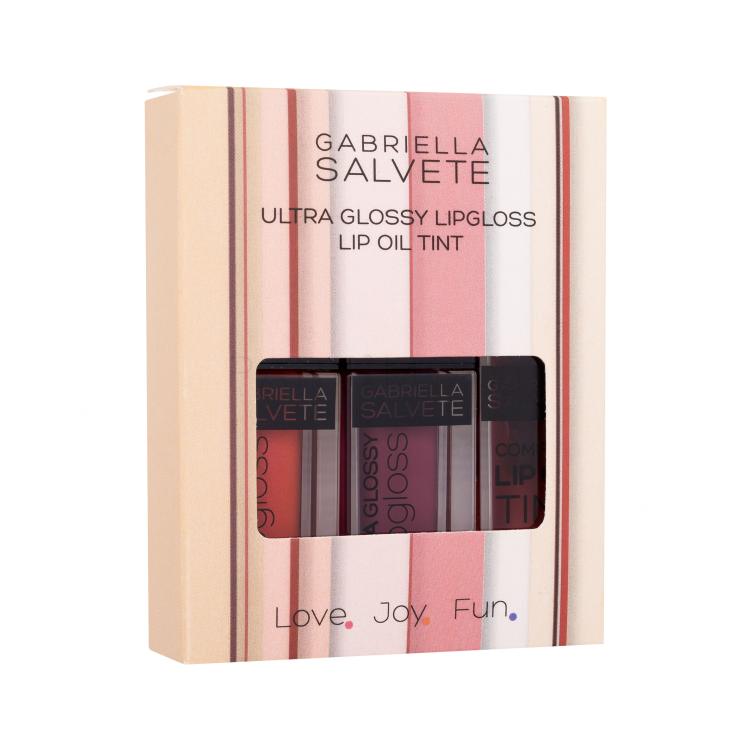 Gabriella Salvete Ultra Glossy Lipgloss &amp; Lip Oil Set Подаръчен комплект гланц за устни Ultra Glossy Lipgloss 4 ml + гланц за устни Ultra Glossy Lipgloss 4 ml 03 + масло за устни Comfort Lip Oil Tint 2,7 ml 03