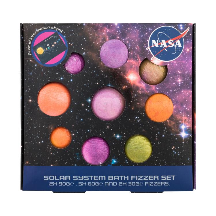 NASA Solar System Bath Fizzer Set Подаръчен комплект бомбичка за вана 2 x 90 g + бомбичка за вана 5 x 60 g + бомбичка за вана 2 x 30 g