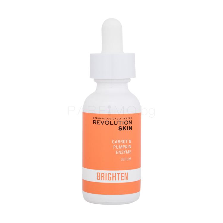 Revolution Skincare Brighten Carrot &amp; Pumpkin Enzyme Serum Серум за лице за жени 30 ml