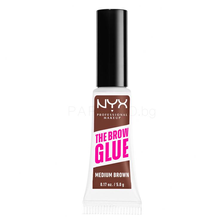 NYX Professional Makeup The Brow Glue Instant Brow Styler Гел и помада за вежди за жени 5 g Нюанс 03 Medium Brown