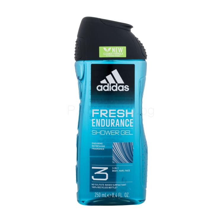 Adidas Fresh Endurance Shower Gel 3-In-1 New Cleaner Formula Душ гел за мъже 250 ml