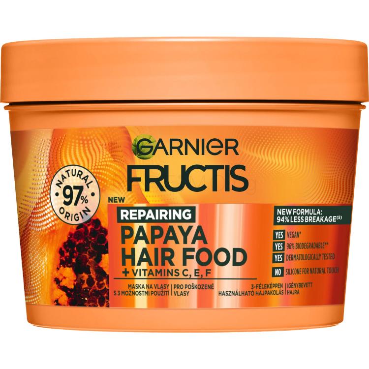 Garnier Fructis Hair Food Papaya Repairing Mask Маска за коса за жени 400 ml