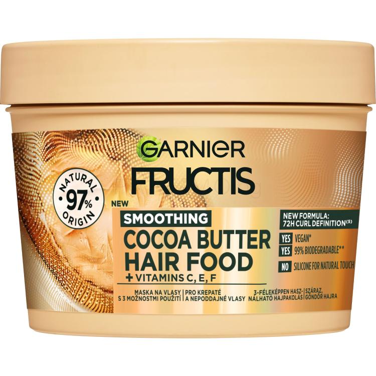 Garnier Fructis Hair Food Cocoa Butter Extra Smoothing Mask Маска за коса за жени 400 ml