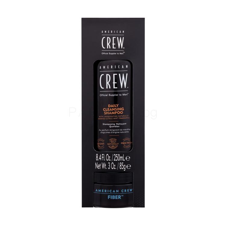 American Crew Daily Cleansing Подаръчен комплект шампоан Daily Cleansing Shampoo 250 ml + паста за коса Fiber 85 g