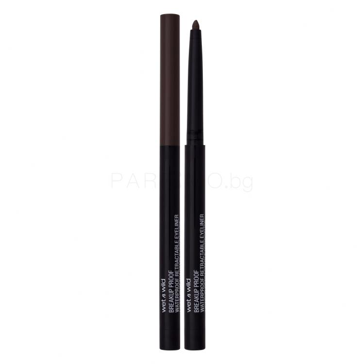 Wet n Wild Breakup Proof Waterproof Retractable Eyeliner Молив за очи за жени 0,23 g Нюанс Black Brown