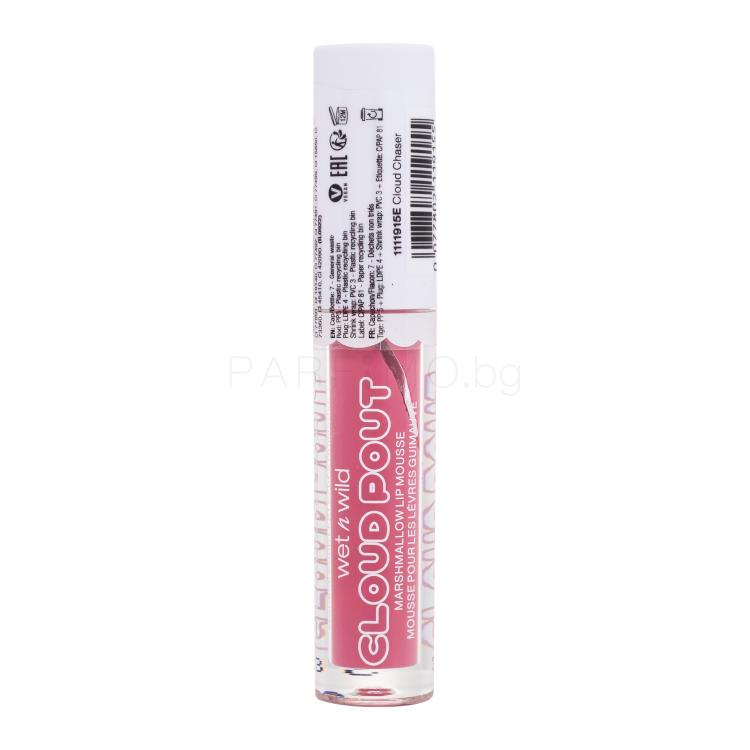 Wet n Wild Cloud Pout Marshmallow Lip Mousse Червило за жени 3 ml Нюанс Cloud Chaser