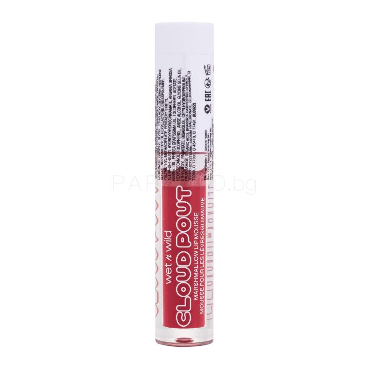 Wet n Wild Cloud Pout Marshmallow Lip Mousse Червило за жени 3 ml Нюанс Fluff You