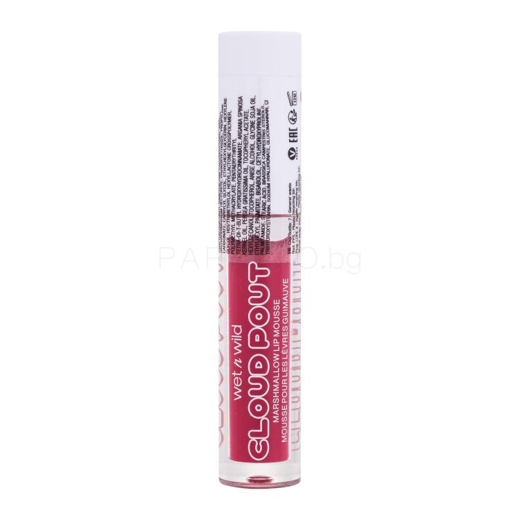 Wet n Wild Cloud Pout Marshmallow Lip Mousse Червило за жени 3 ml Нюанс Marsh To My Mallow