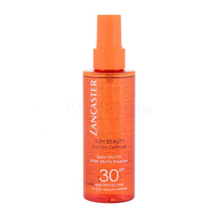 Lancaster Sun Beauty Satin Dry Oil SPF30 Слънцезащитна козметика за тяло 150 ml увредена кутия