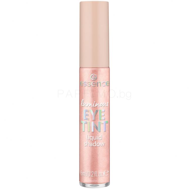 Essence Luminous Eye Tint Liquid Shadow Сенки за очи за жени 6 ml Нюанс 01 Dazzling Rose