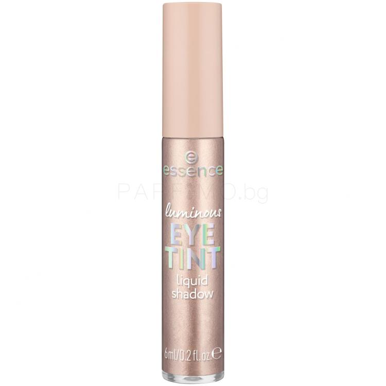 Essence Luminous Eye Tint Liquid Shadow Сенки за очи за жени 6 ml Нюанс 03 Shimmering Taupe