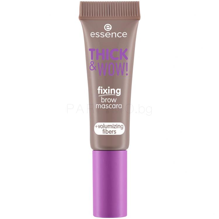 Essence Thick &amp; Wow! Fixing Brow Mascara Спирала за вежди за жени 6 ml Нюанс 01 Caramel Blonde