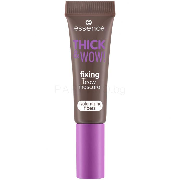 Essence Thick &amp; Wow! Fixing Brow Mascara Спирала за вежди за жени 6 ml Нюанс 02 Ash Brown