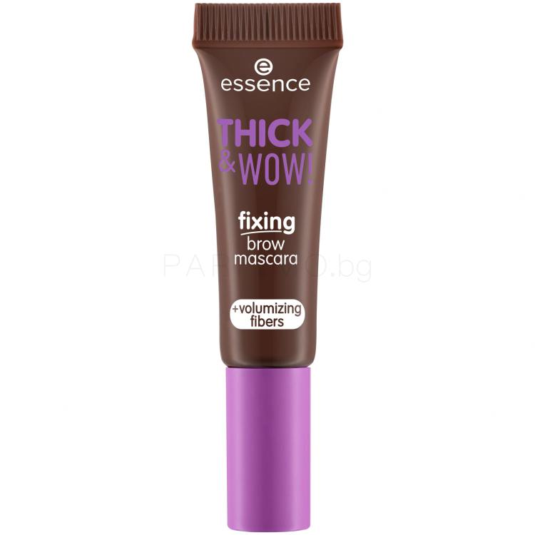 Essence Thick &amp; Wow! Fixing Brow Mascara Спирала за вежди за жени 6 ml Нюанс 03 Brunette Brown