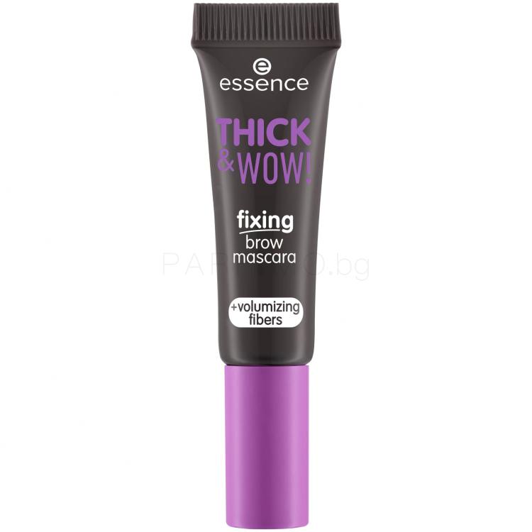 Essence Thick &amp; Wow! Fixing Brow Mascara Спирала за вежди за жени 6 ml Нюанс 04 Espresso Brown