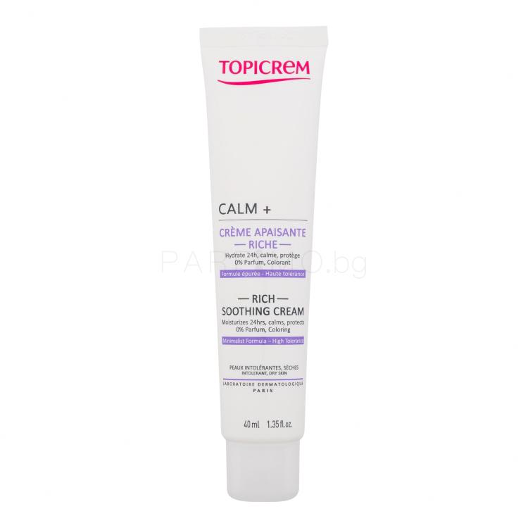 Topicrem Calm+ Rich Soothing Cream Дневен крем за лице за жени 40 ml