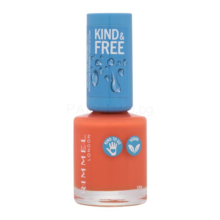 Rimmel London Kind &amp; Free Лак за нокти за жени 8 ml Нюанс 170 Amber Blaze