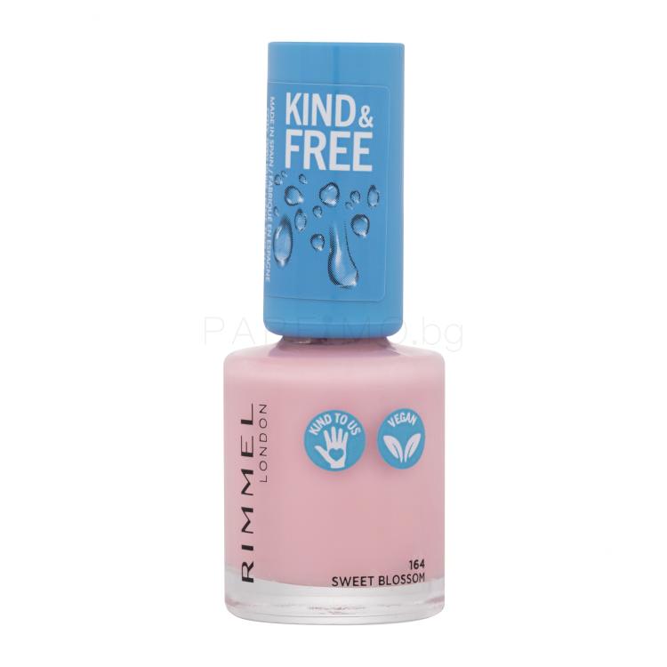 Rimmel London Kind &amp; Free Лак за нокти за жени 8 ml Нюанс 164 Sweet Blossom