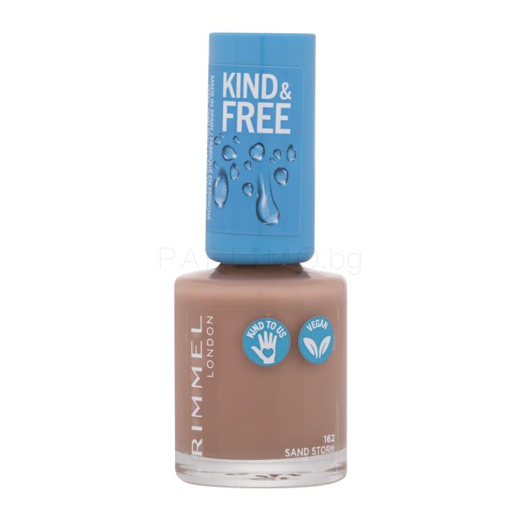 Rimmel London Kind &amp; Free Лак за нокти за жени 8 ml Нюанс 162 Sand Storm