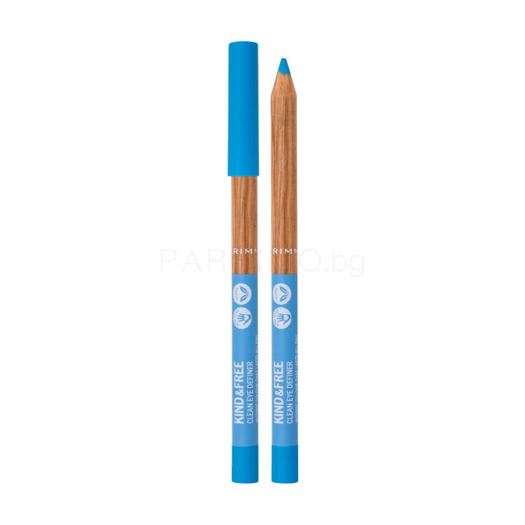 Rimmel London Kind &amp; Free Clean Eye Definer Молив за очи за жени 1,1 g Нюанс 006 Anime Blue