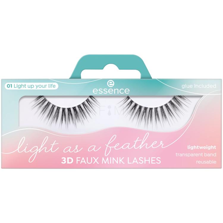 Essence Light As A Feather 3D Faux Mink 01 Light Up Your Life Изкуствени мигли за жени 1 бр