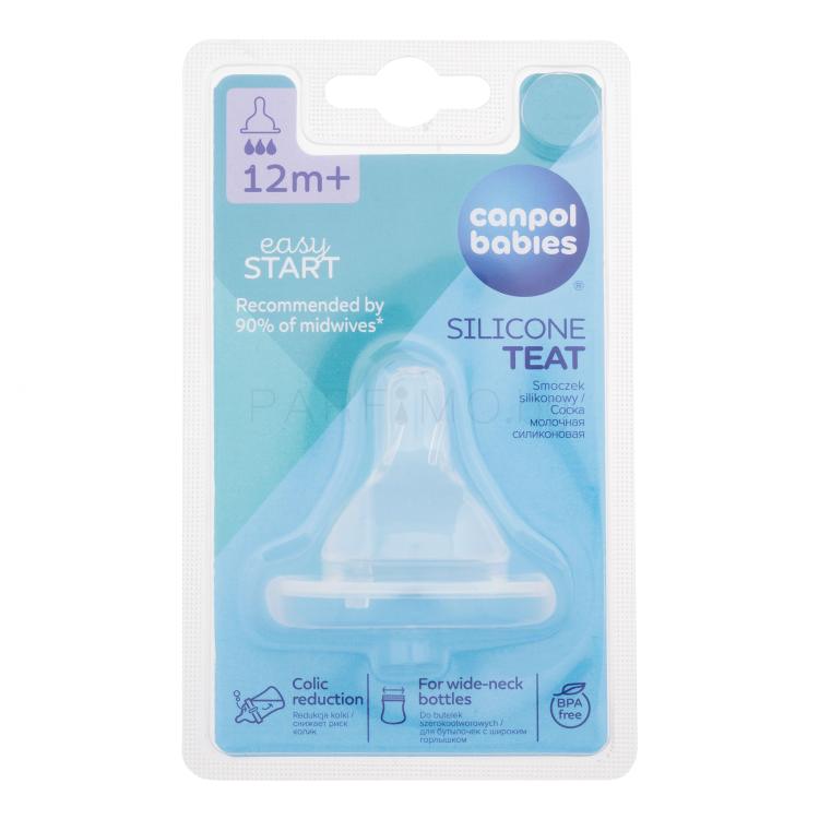 Canpol babies Easy Start Silicone Teat Fast 12m+ Биберон за хранене за деца 1 бр