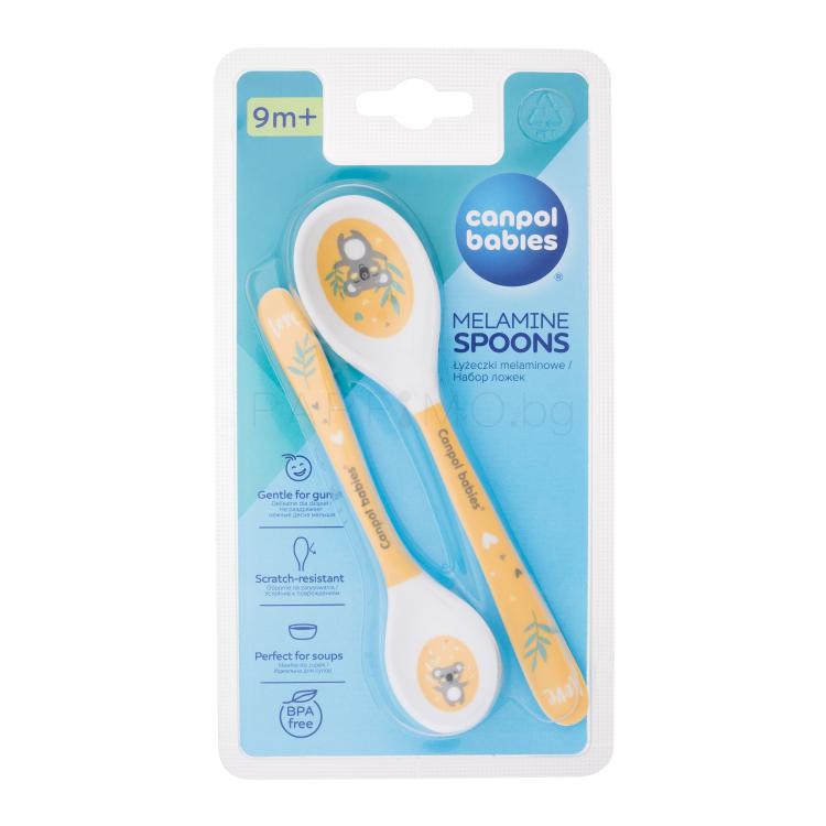 Canpol babies Exotic Animals Melamine Spoons 9m+ Yellow Съдове за деца 2 бр