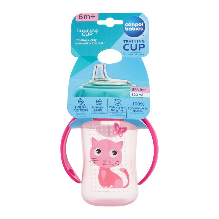 Canpol babies Cute Animals Training Cup Cat Чаша за деца 320 ml