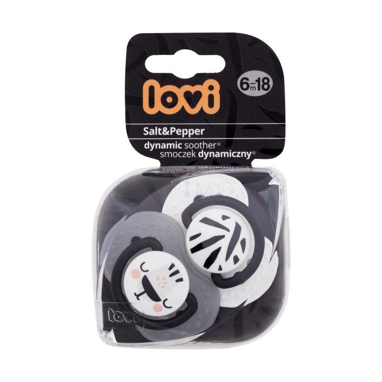 LOVI Salt&amp;Pepper Dynamic Soother 6-18m Биберон за деца 2 бр