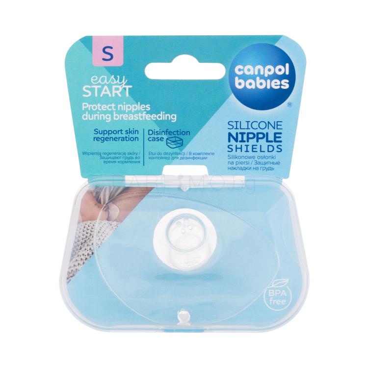 Canpol babies Easy Start Silicone Nipple Shields S Подплънки за кърмачки за жени 2 бр