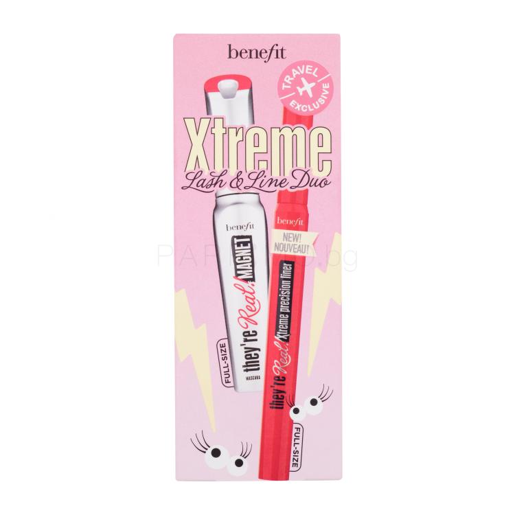 Benefit They´re Real! Xtreme Lash &amp; Line Duo Подаръчен комплект спирала They´re Real Magnet Mascara 9 ml + очна линия They´re Real Xtreme Precision Liner 0,35 ml Xtra Black