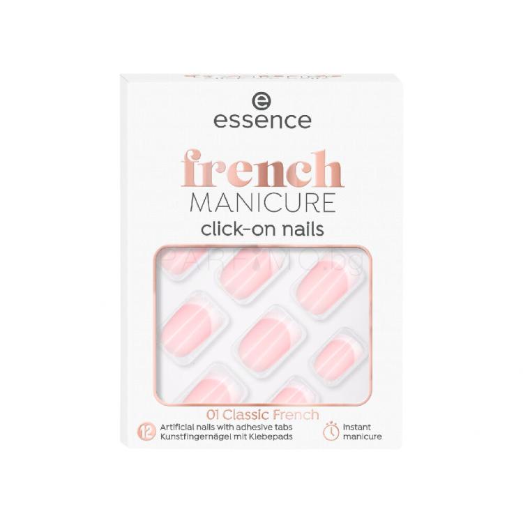 Essence French Manicure Click &amp; Go Nails Изкуствени нокти за жени Нюанс 01 Classic French Комплект