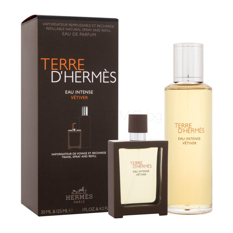 Hermes Terre d´Hermès Eau Intense Vétiver Подаръчен комплект EDP 30 ml + EDP пълнител 125 ml увредена кутия