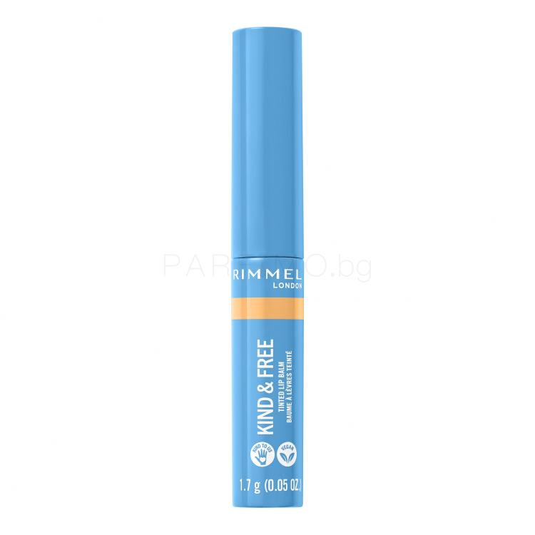 Rimmel London Kind &amp; Free Tinted Lip Balm Балсам за устни за жени 4 g Нюанс 001 Air Storm